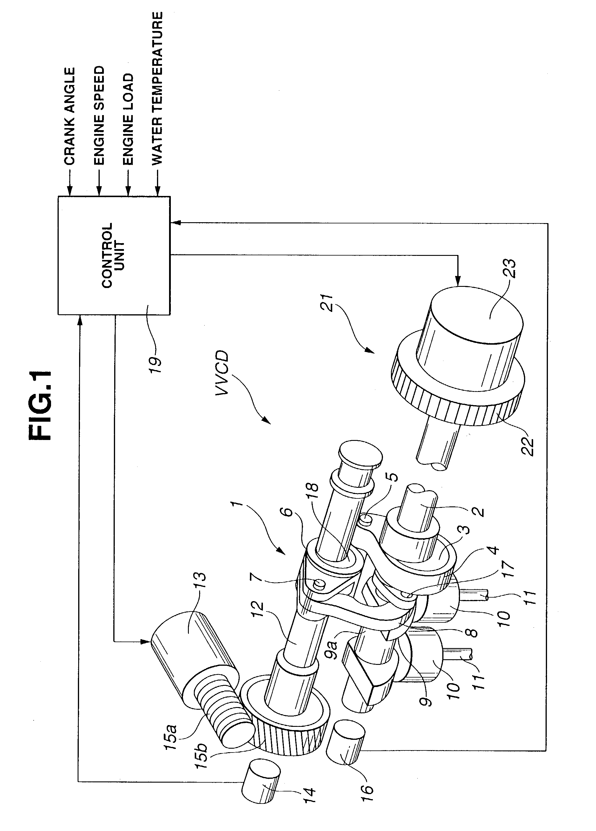 Internal combustion engine with variable valve control device