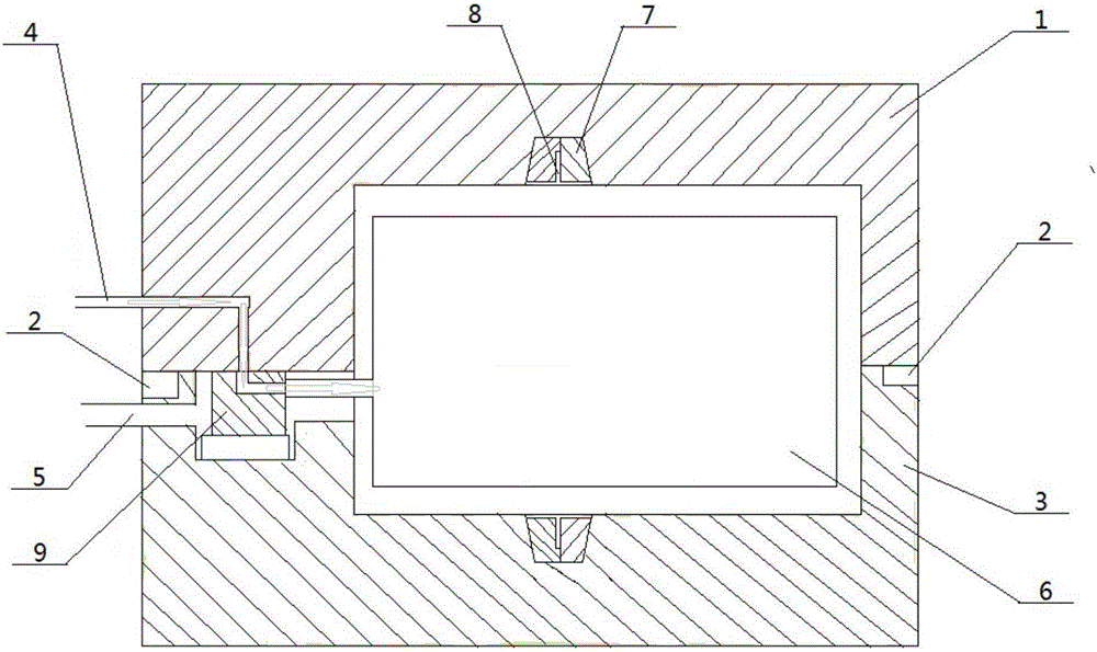 Superplastic forming diffusion connection integral forming mold and method for parts with reinforcing ribs