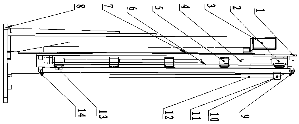 Lifting type safety door of railway passenger station platform