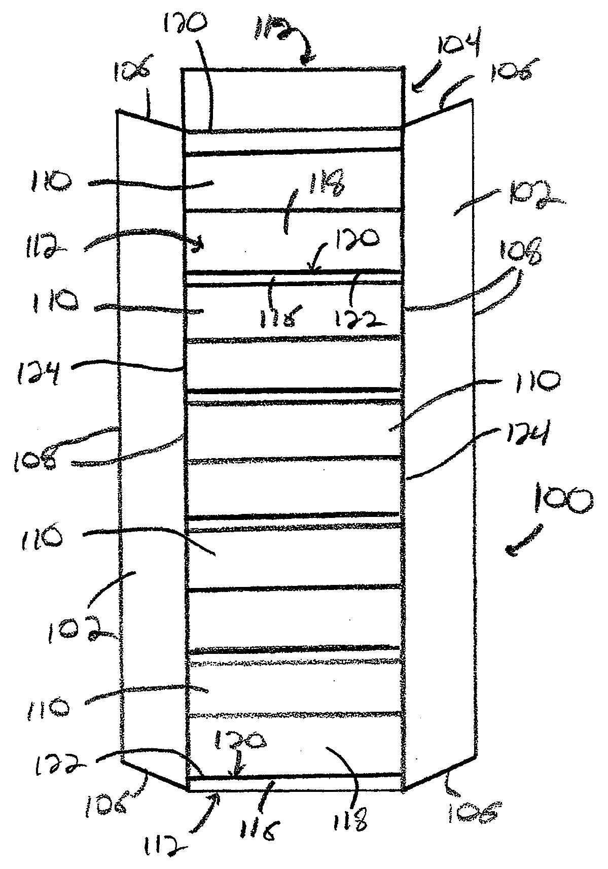 Ladder assembly formed from integral material blank