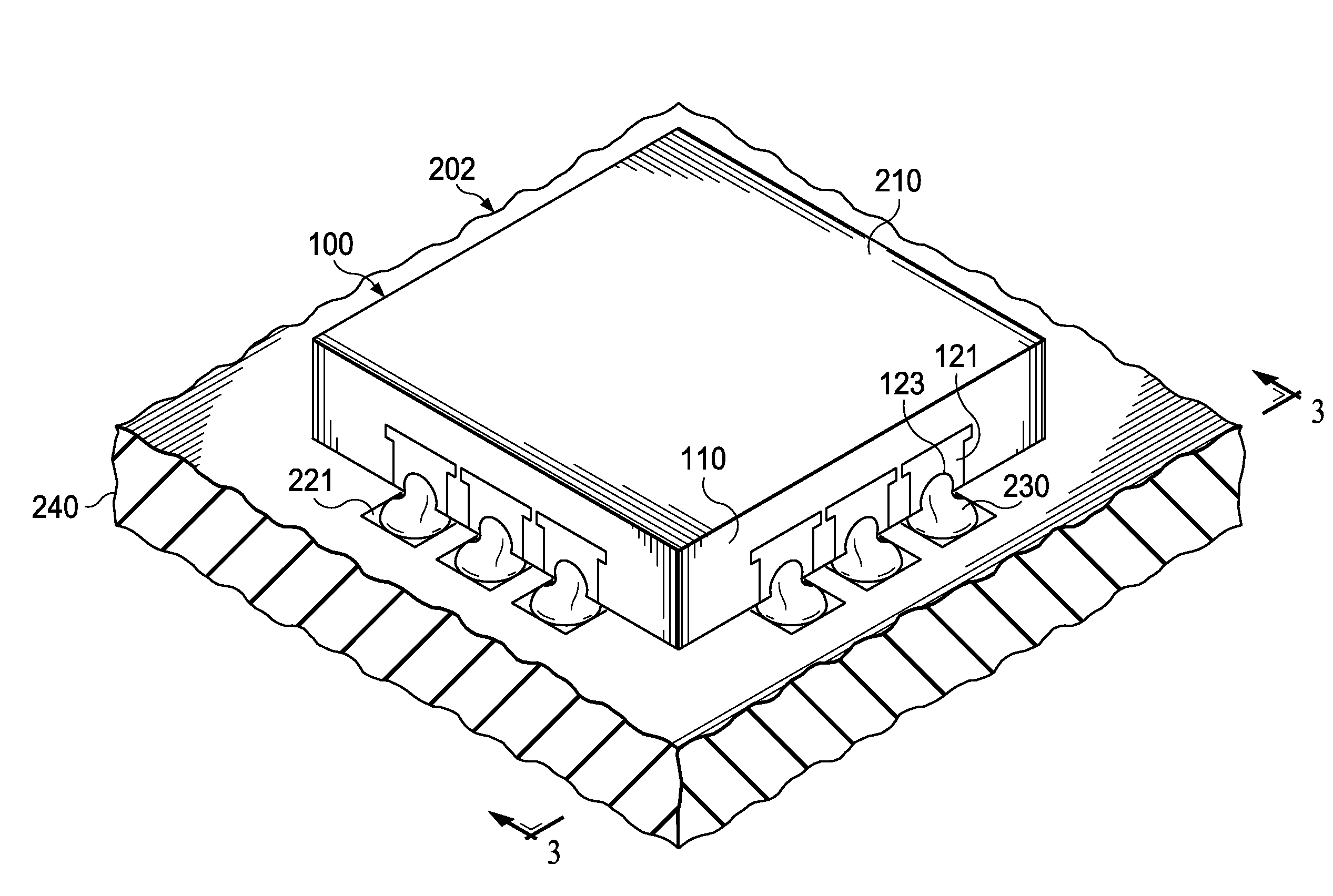 Semiconductor Package Leads Having Grooved Contact Areas