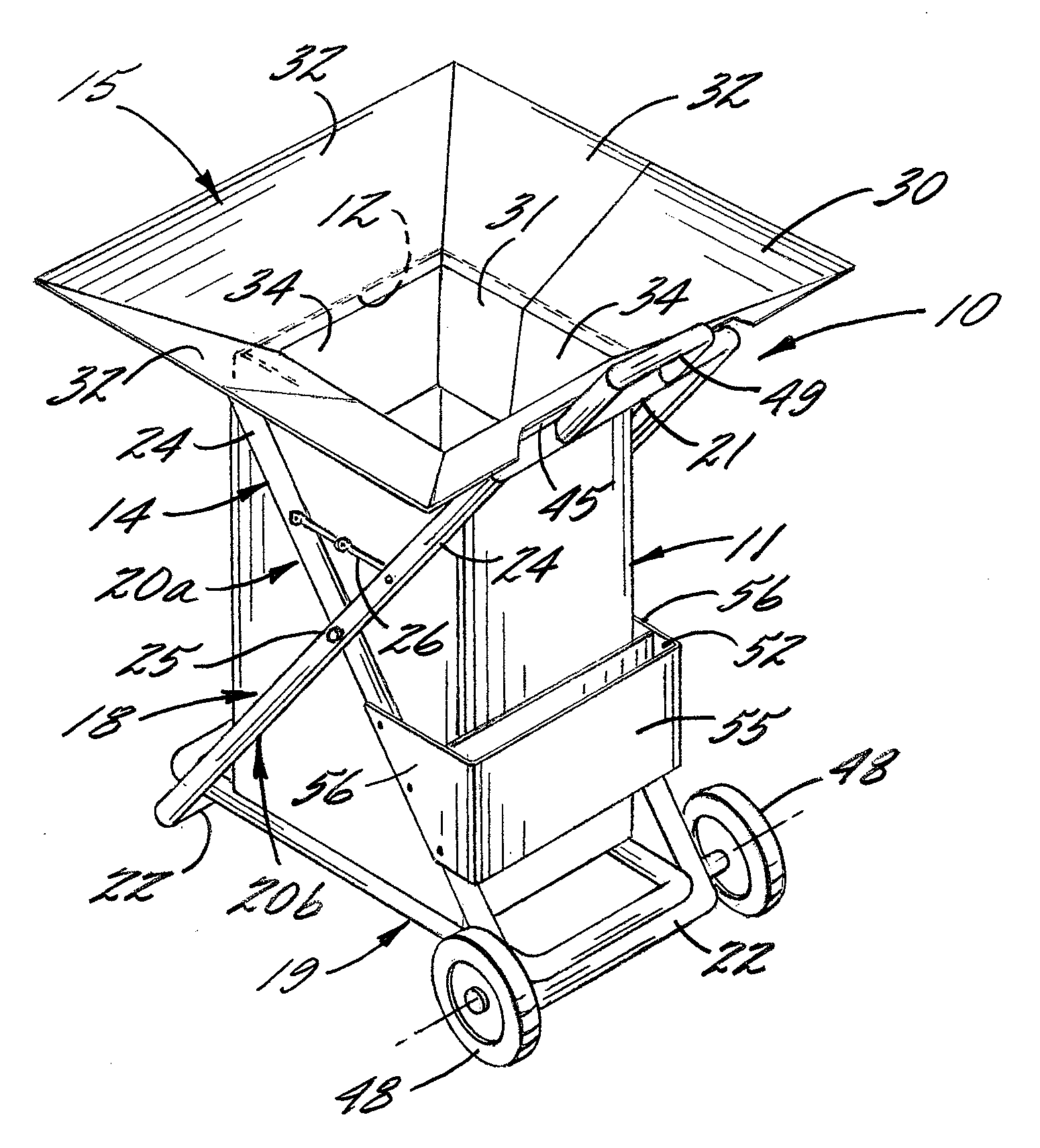 Apparatus and method for filling paper lawn refuse bags