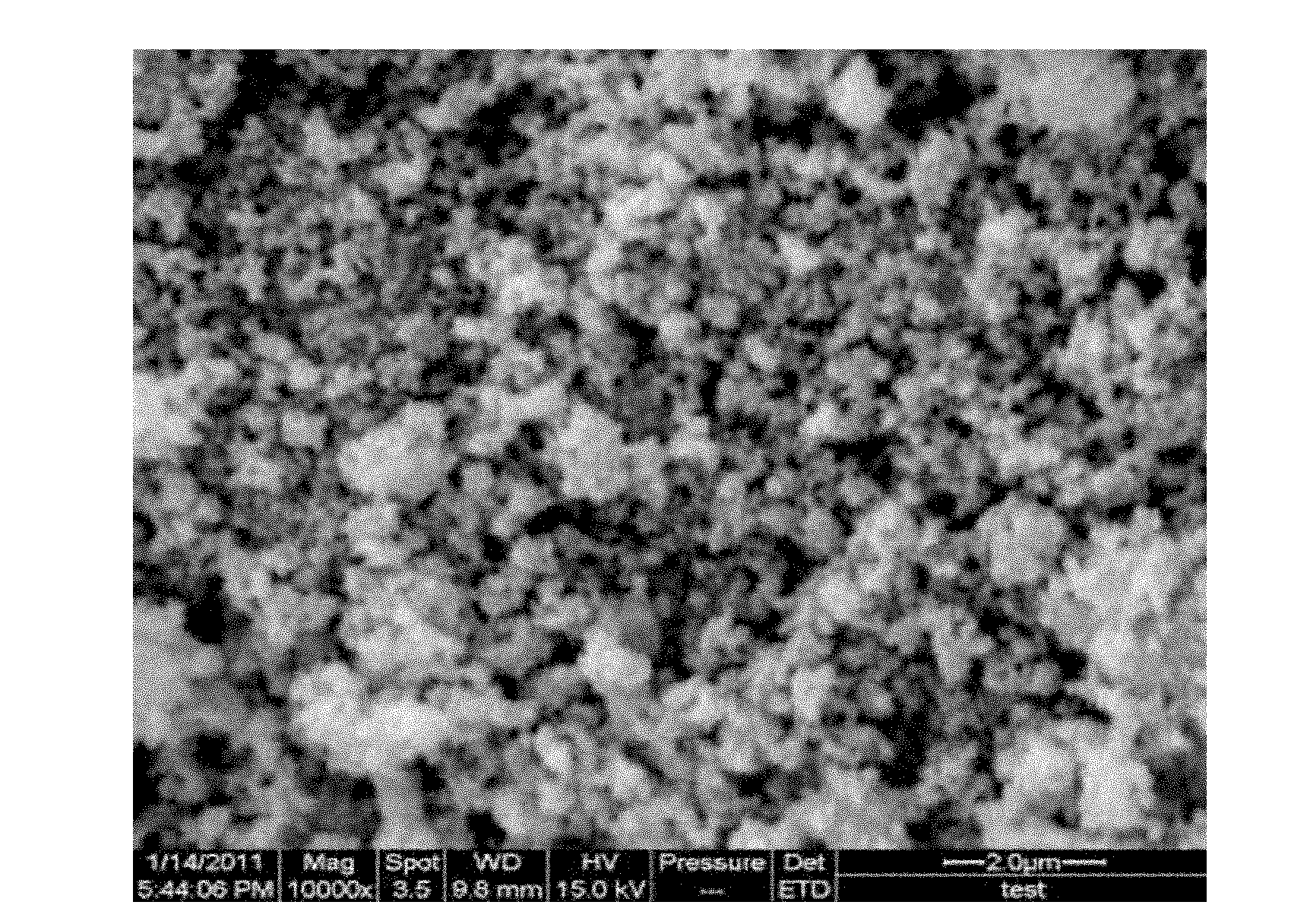 Method for synthesizing liquid phase of anode material LiFePO4/C powder of lithium ion battery