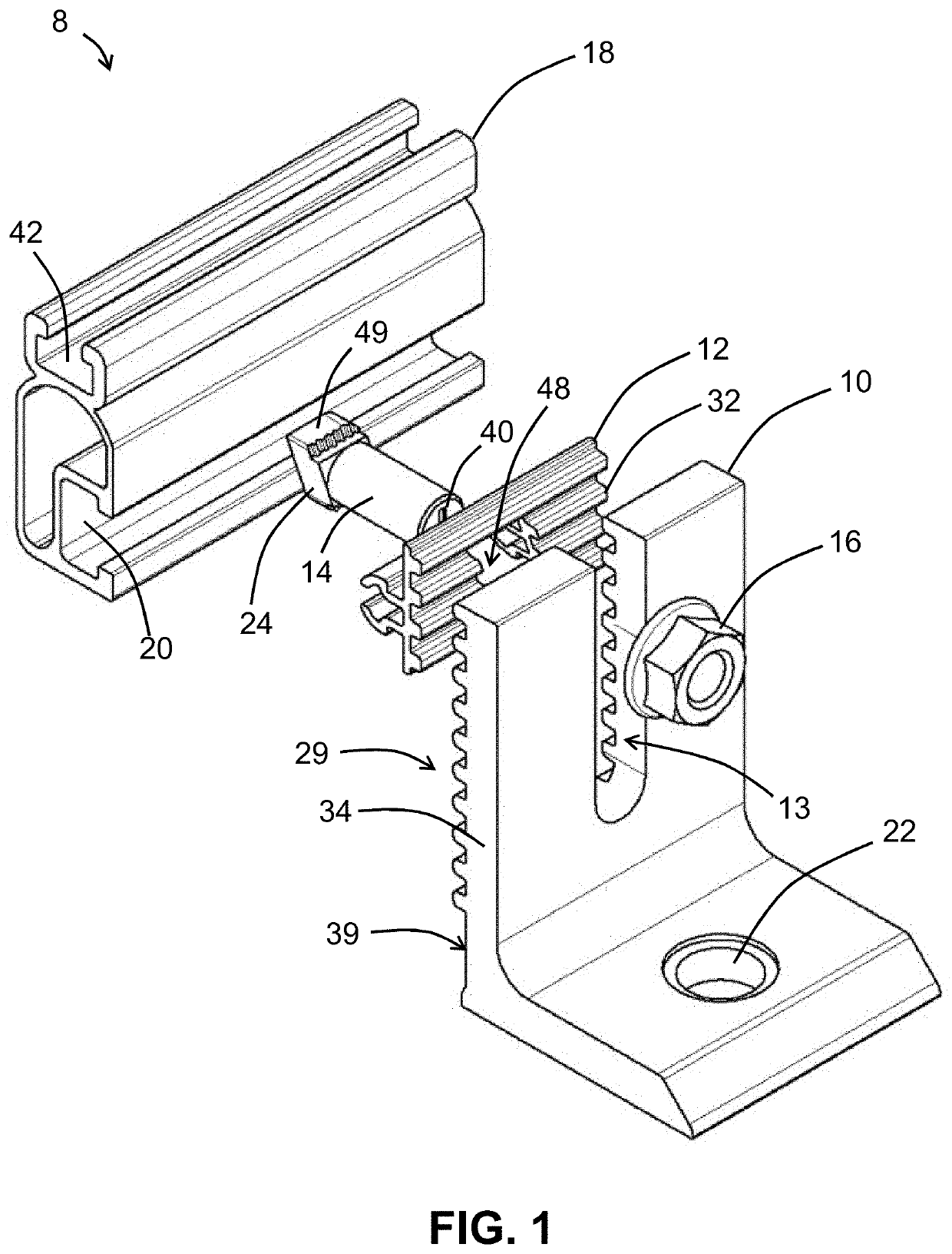 Corrugated Washer for Use with a Corrugated L-Foot Mounting Bracket for Mounting Solar Panels to a Roof