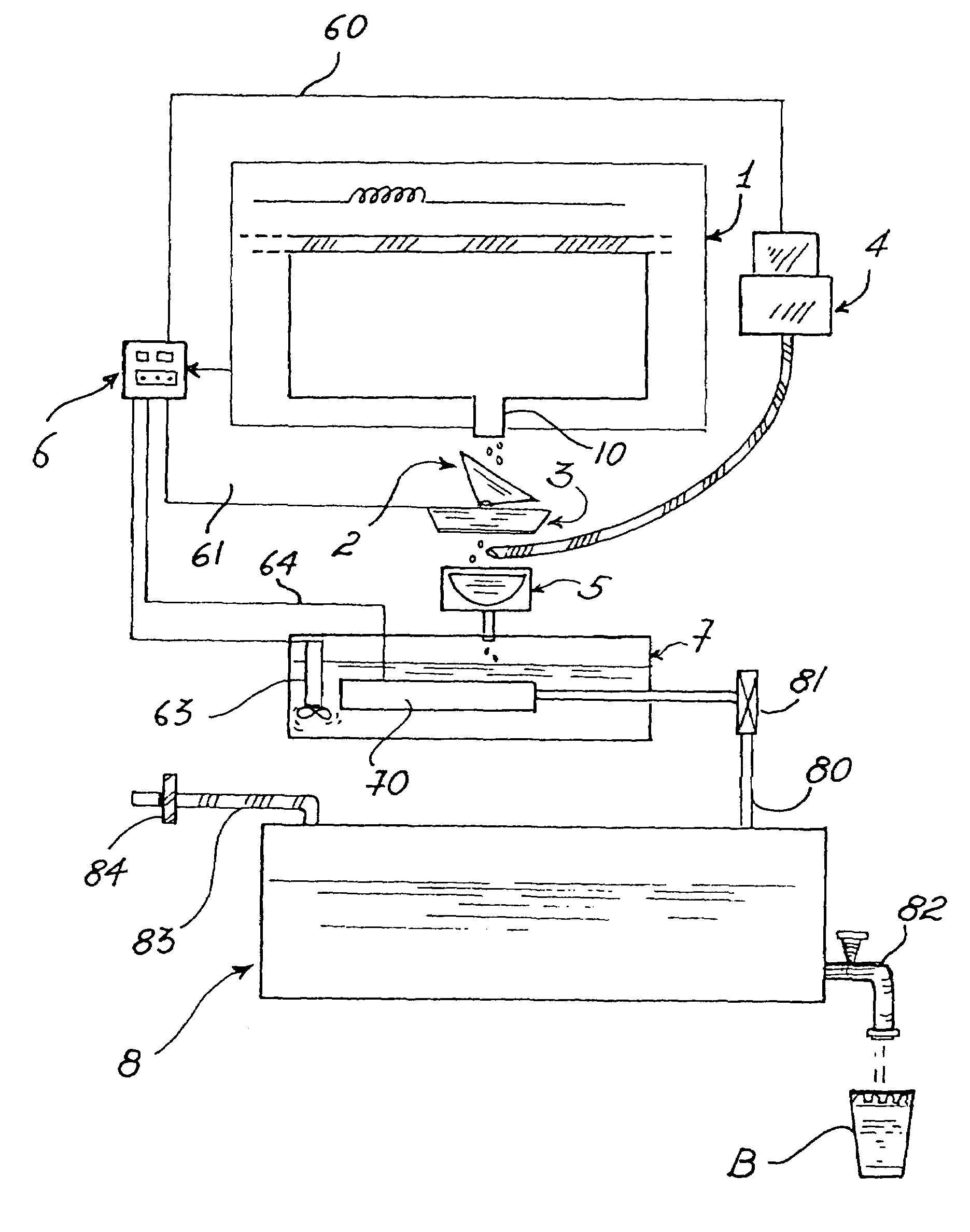 Device for conditioning water produced by air conditioning or environmental dehumidification apparatuses or plants