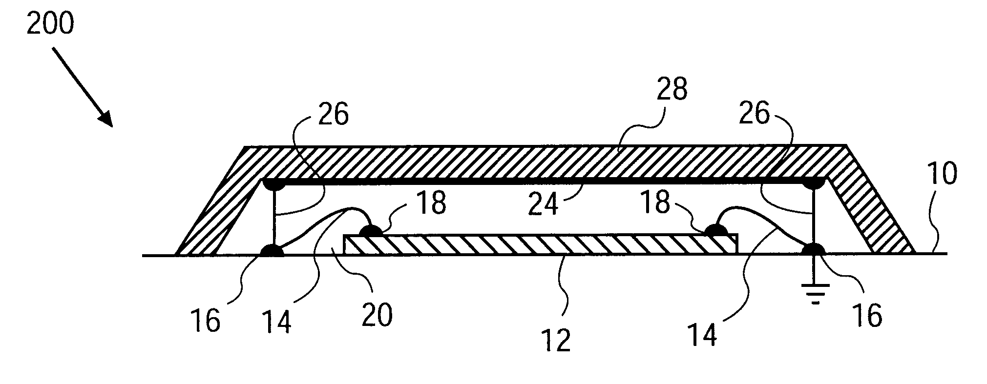 Electric shielding of on-board devices