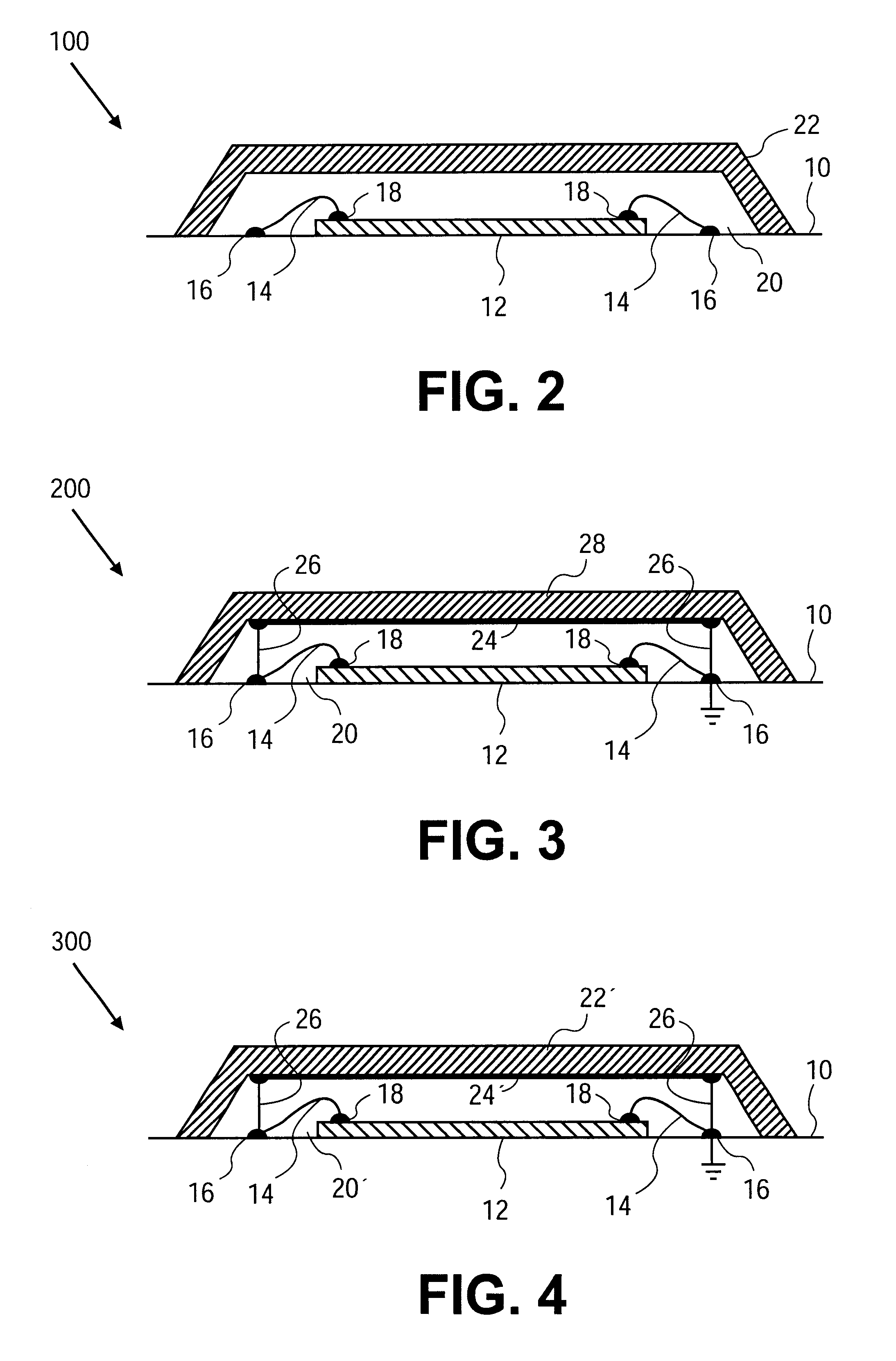Electric shielding of on-board devices