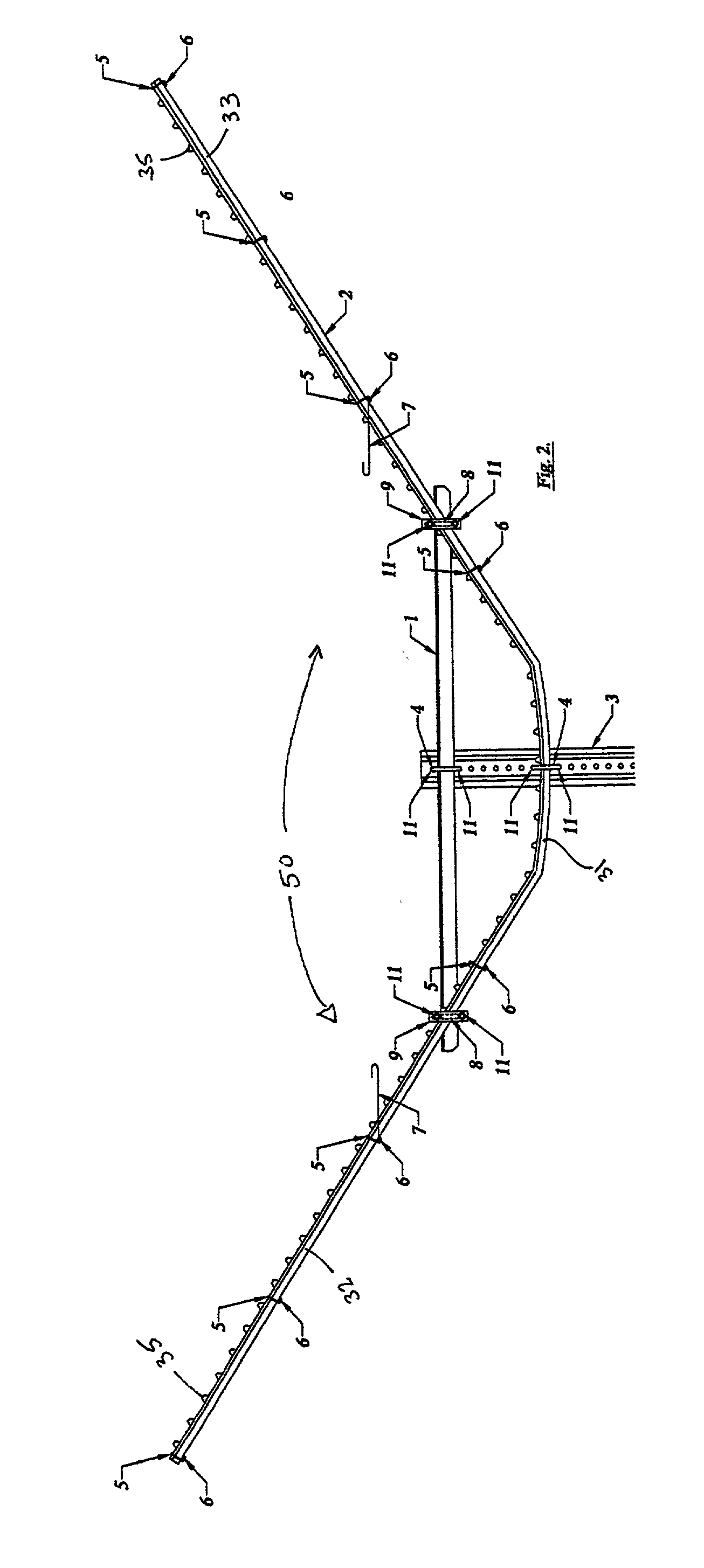 Support structure for trellis system