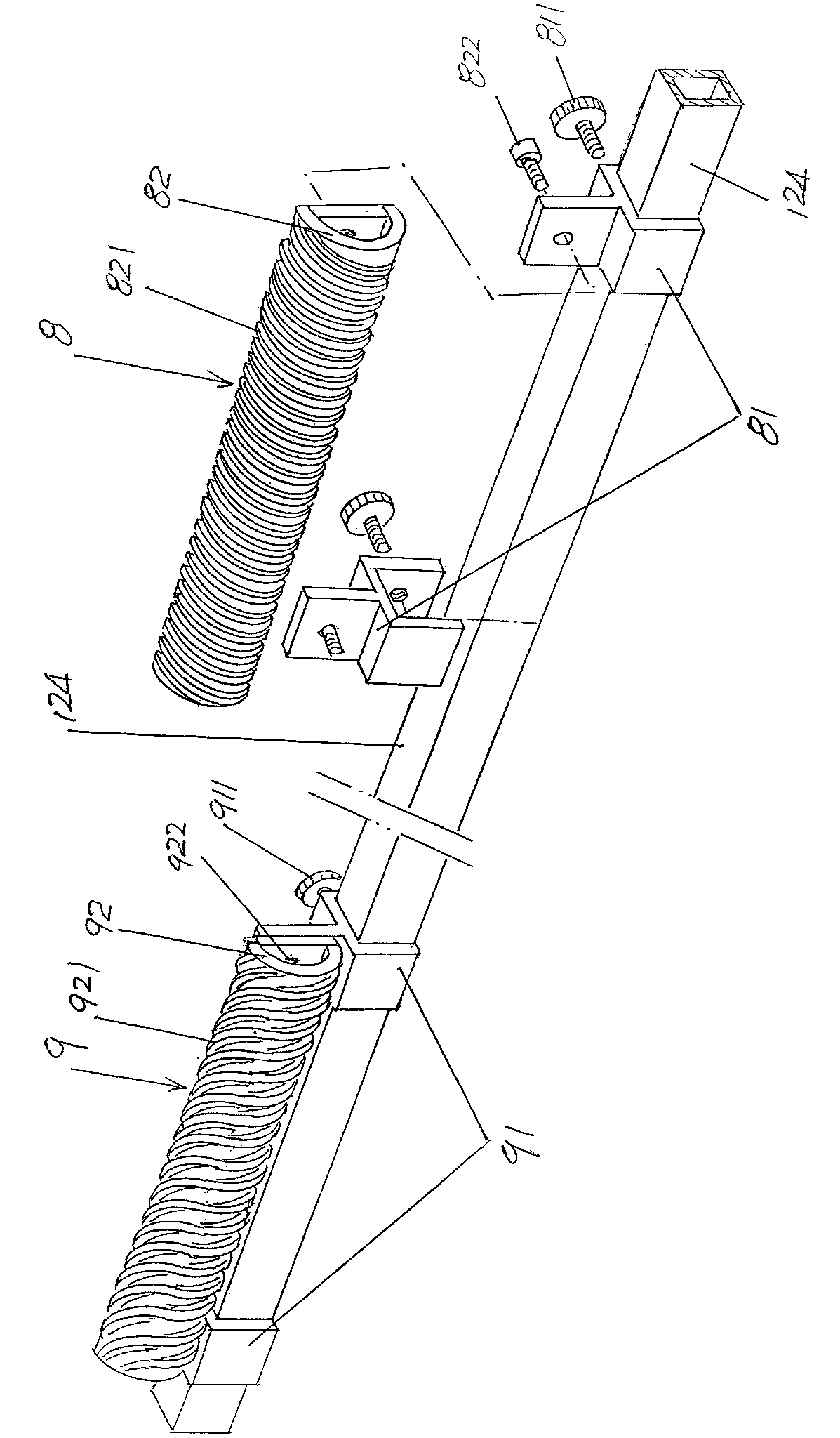 Needle textile fabric rolling and testing device