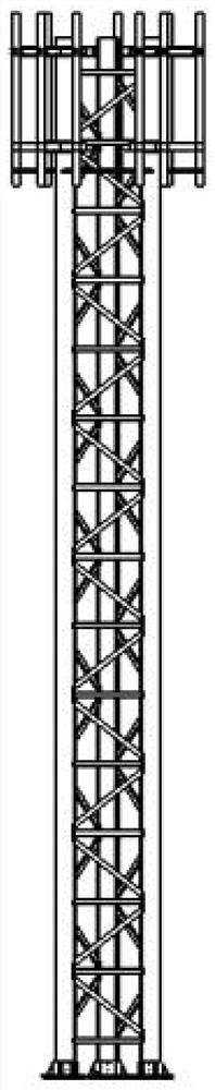 Lattice composite-material tower