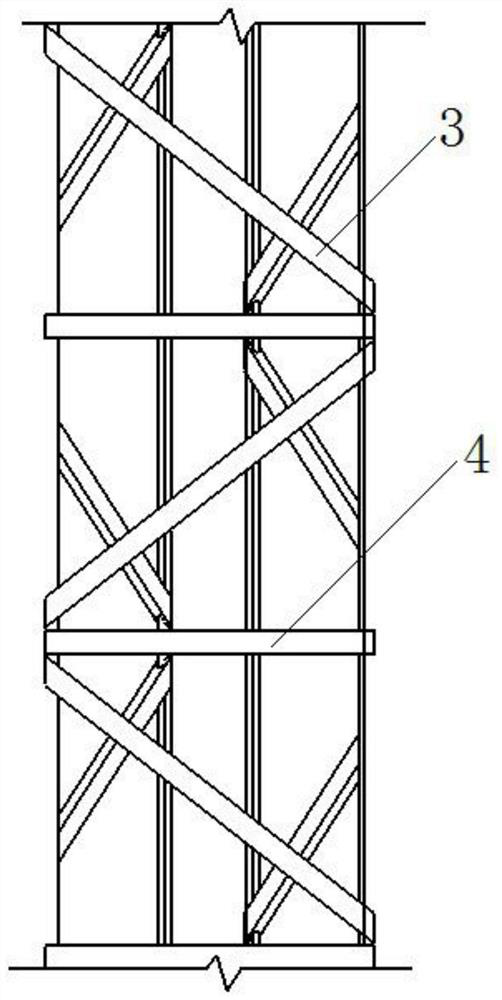 Lattice composite-material tower