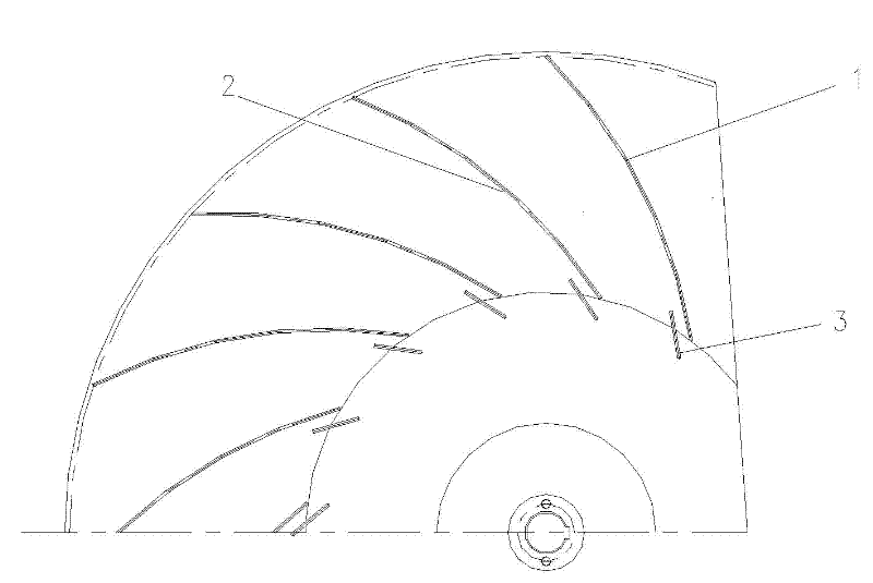 Impeller capable of preventing ash sticking of converter primary fan