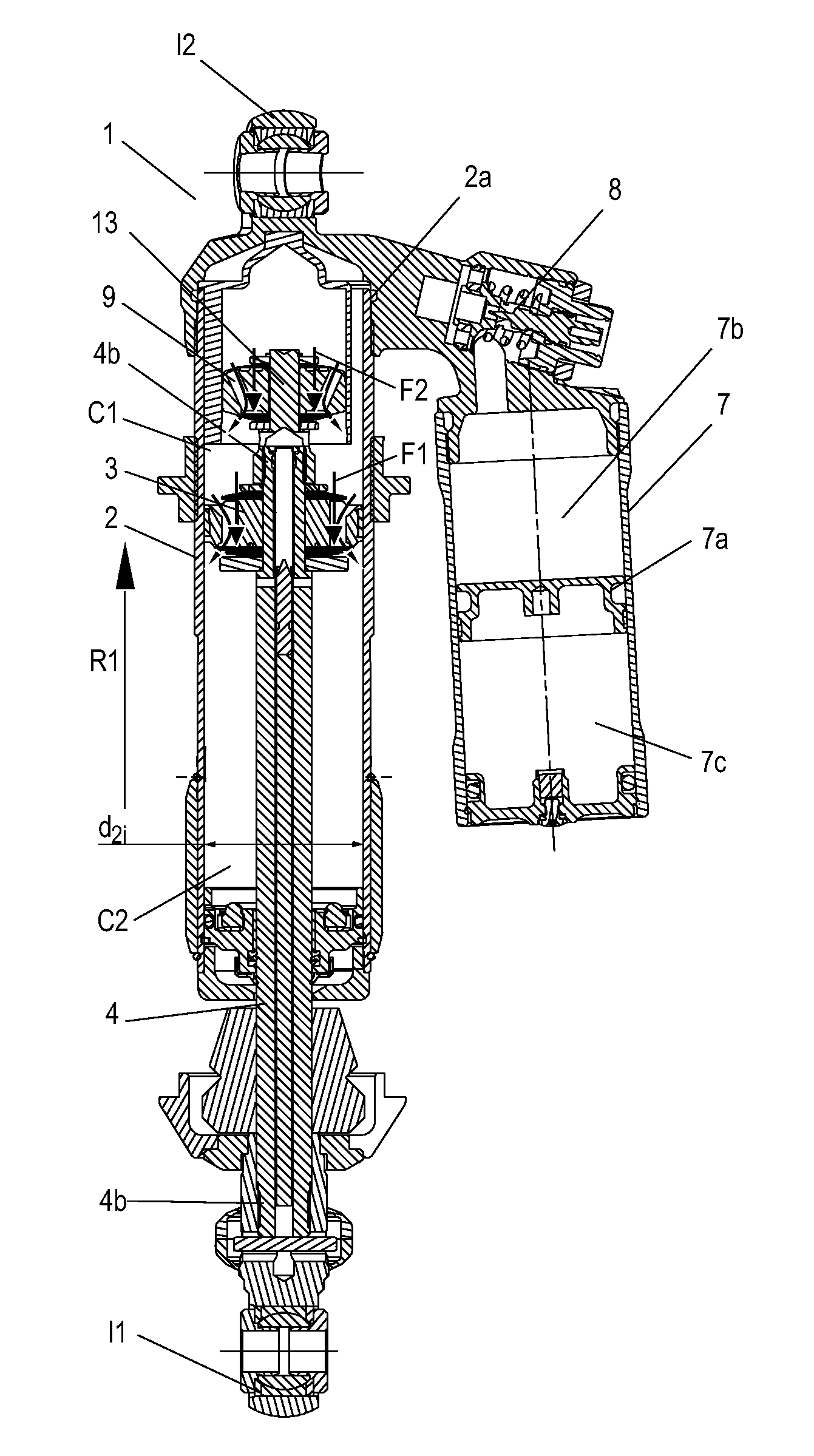 Shock absorber with increasing damping force