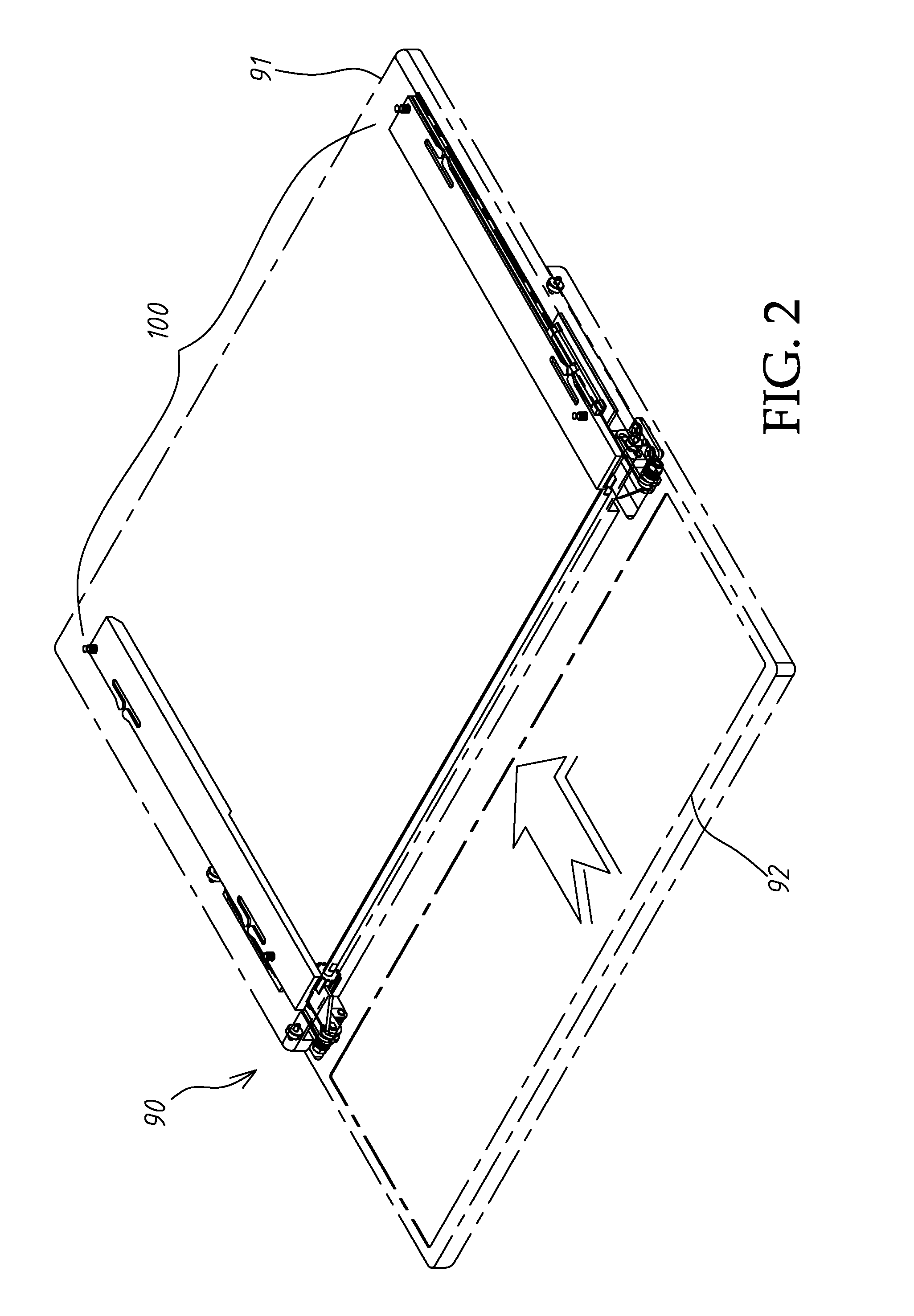 Liftable slide cover mounting structure using a sheet metal bracket mechanism