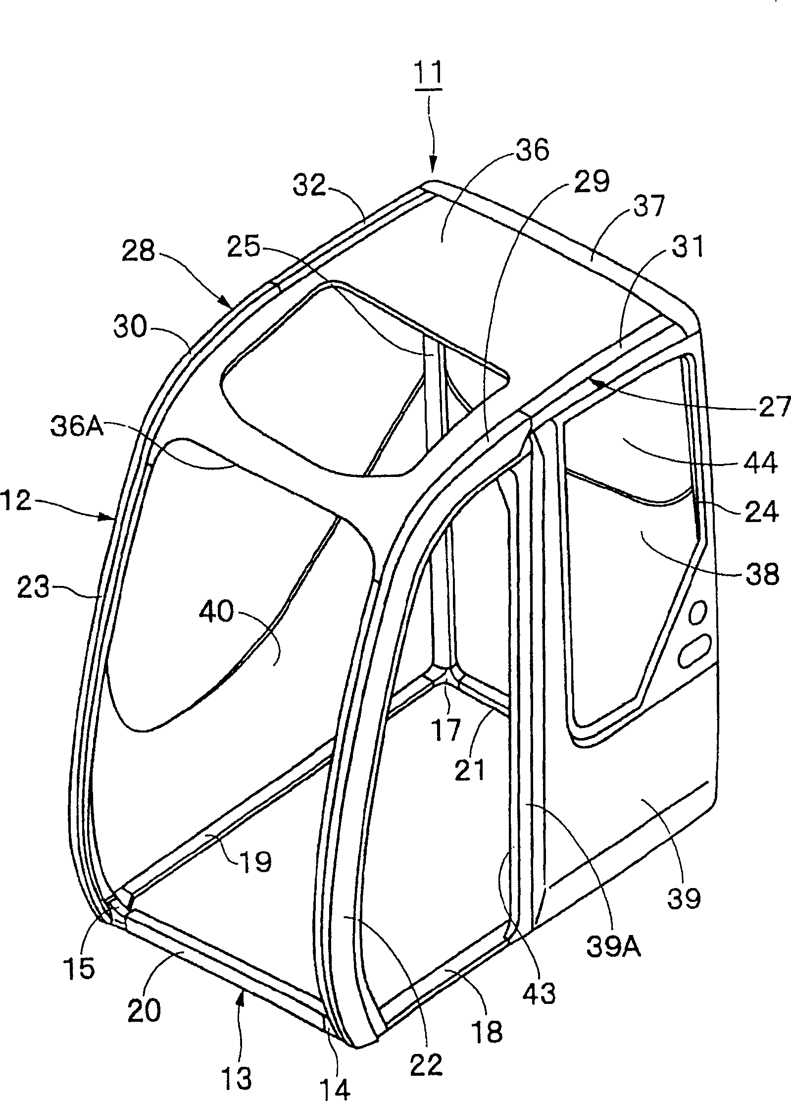 Cab of construction machinery