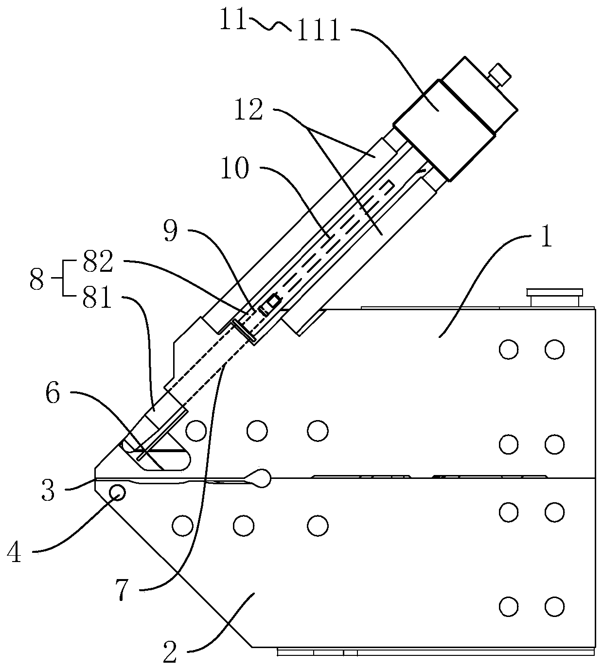 Sheet extrusion die head