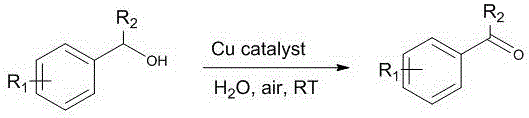 Method for preparing aldehyde or ketone by alcohol selective oxidation under catalysis of copper complex