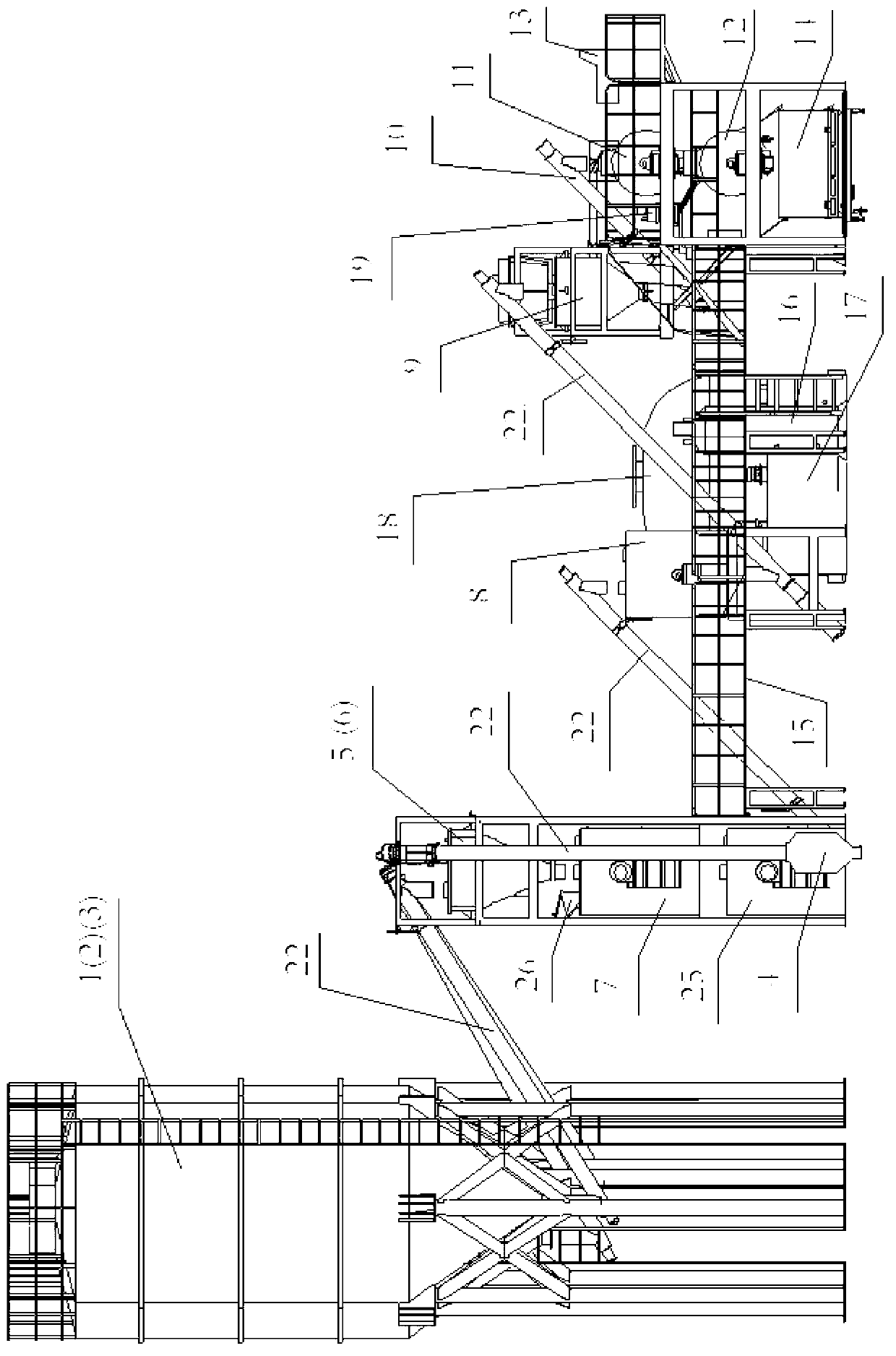 Automated production line and automated production method of light-weight wall material
