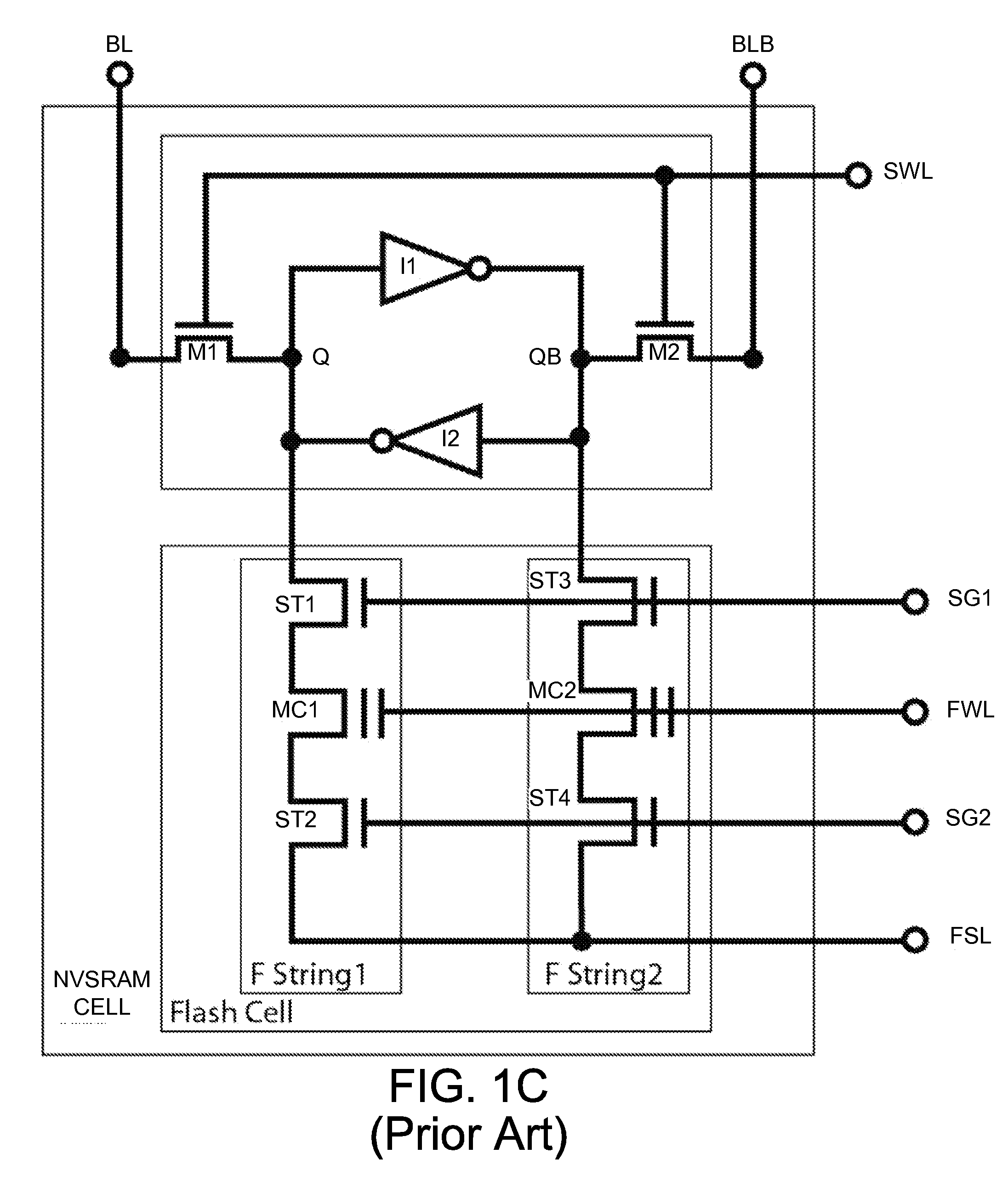 Low-voltage fast-write PMOS NVSRAM cell