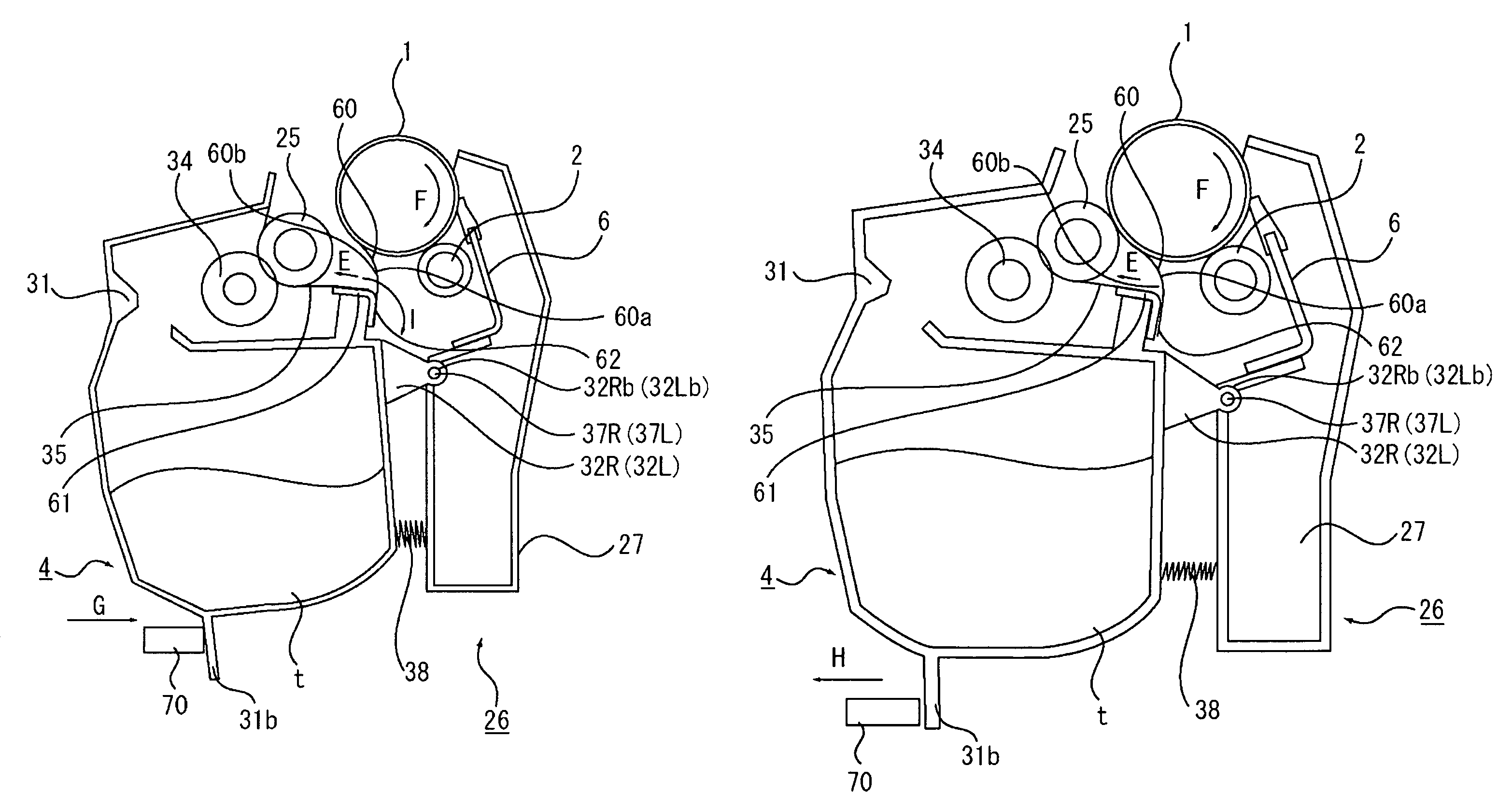 Process cartridge having toner scatter preventing sheet having roughened contact end and photoelectrographic image forming apparatus