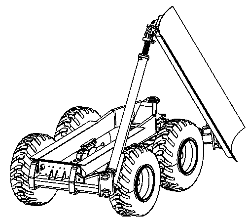 Side face snow plow for land leveller