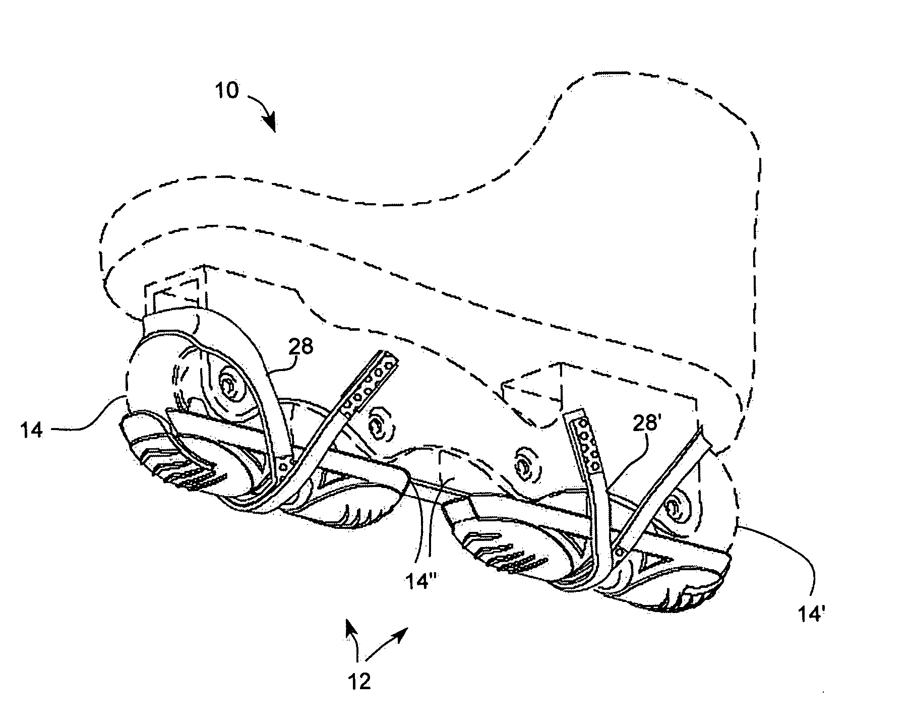 Antiskid device for inline skates