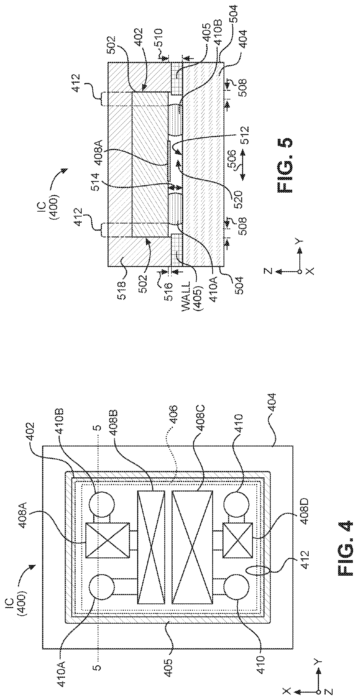 Systems and methods for packaging an acoustic device in an integrated circuit (IC)