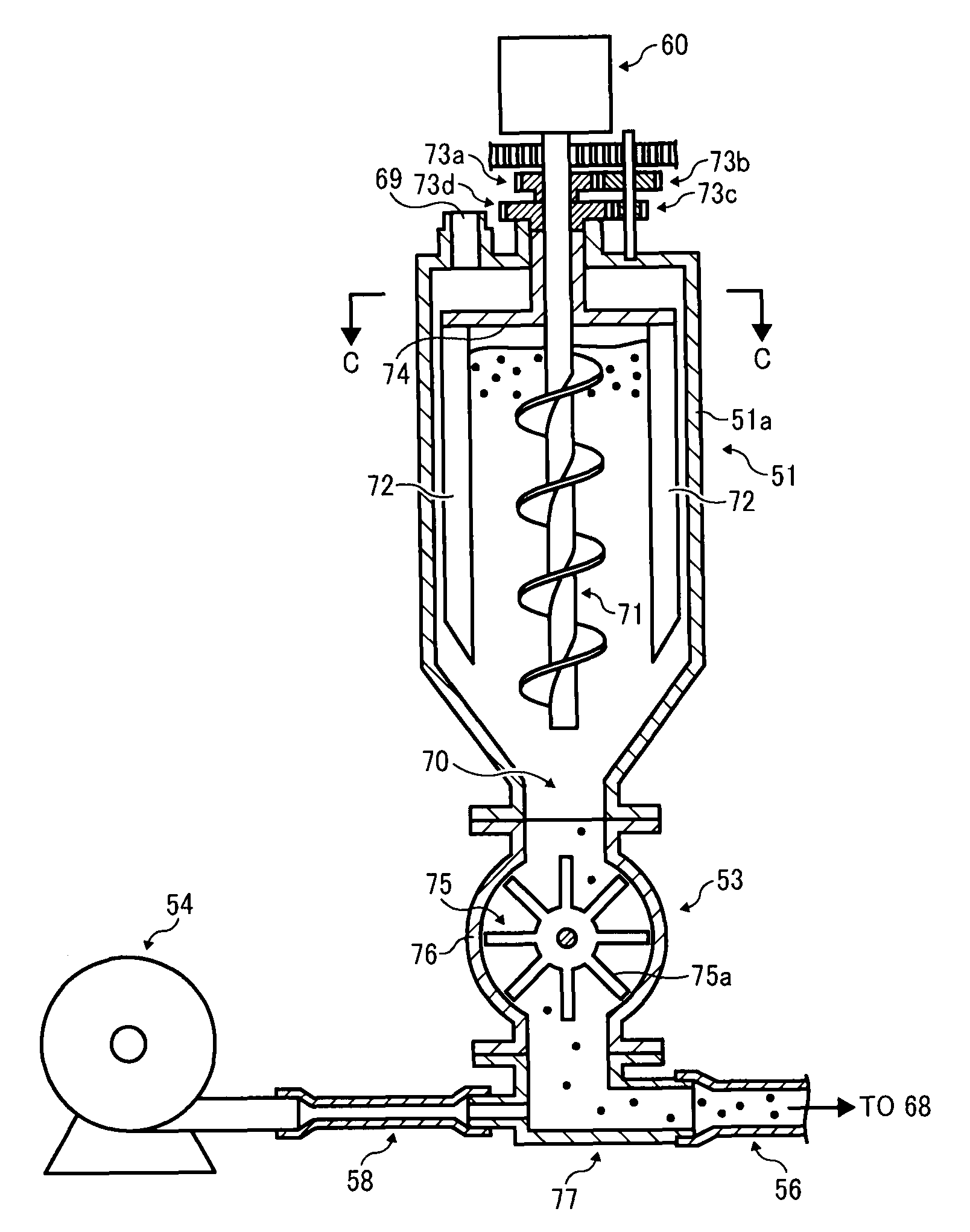 Developing agent circulation system and image forming apparatus using same