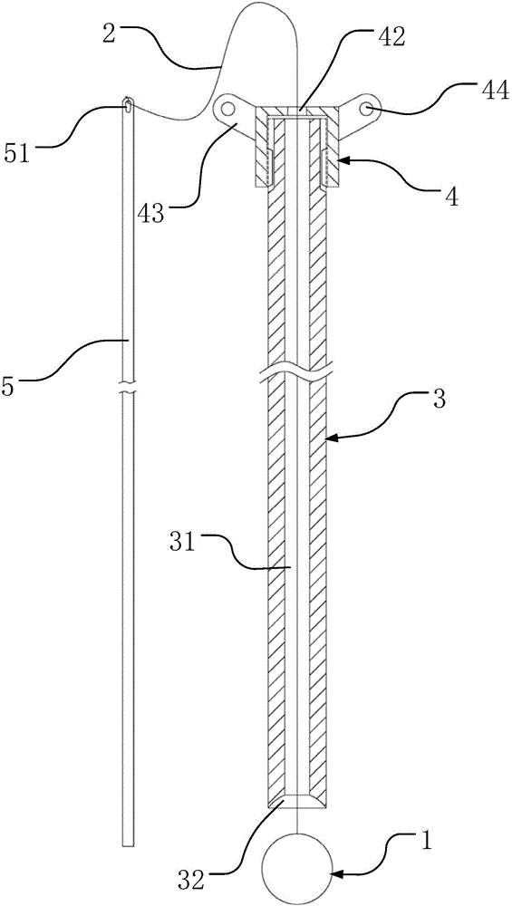 Encephalic lesion puncture positioning device based on brain stereotaxis system