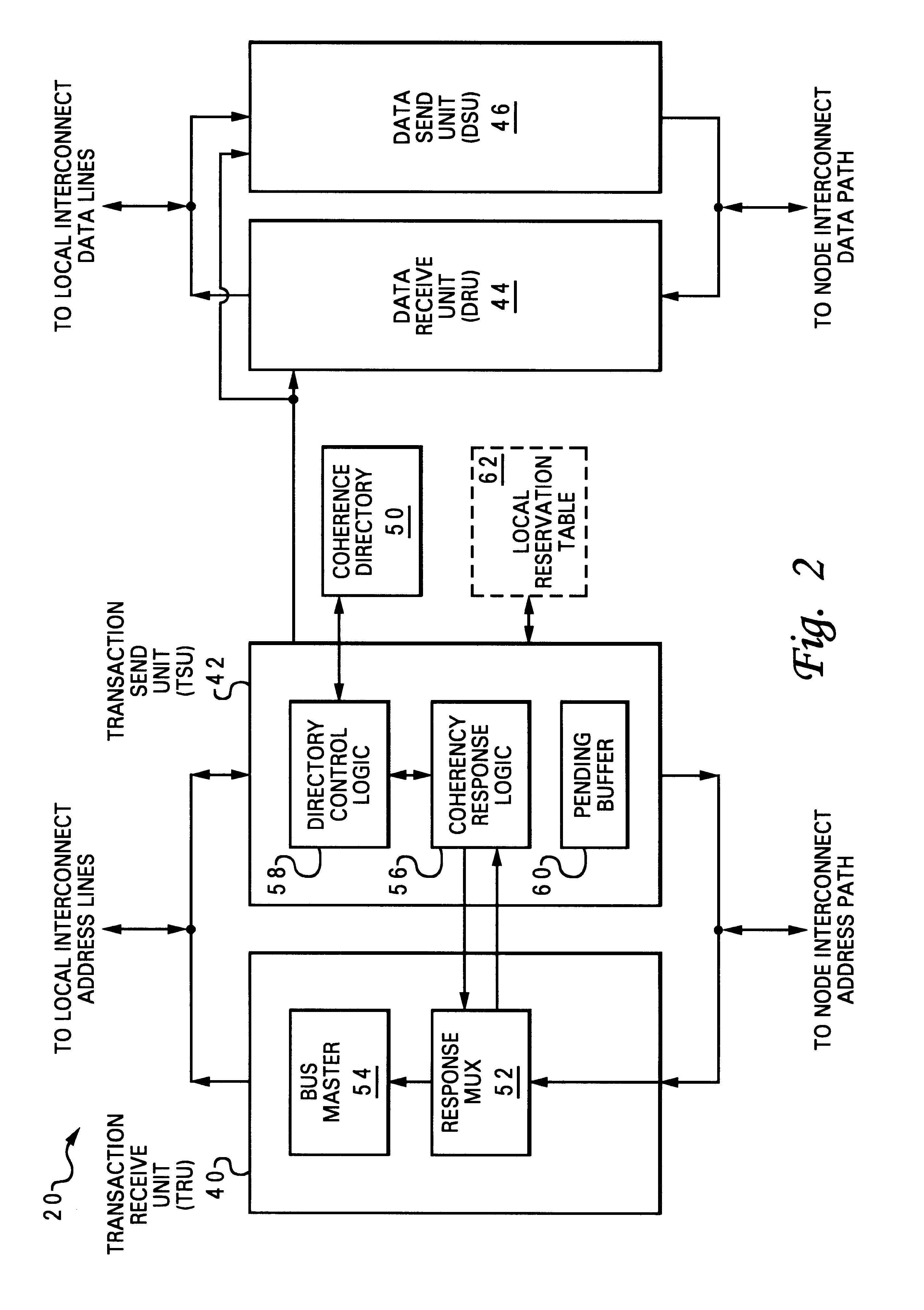 Reservation management in a non-uniform memory access (NUMA) data processing system