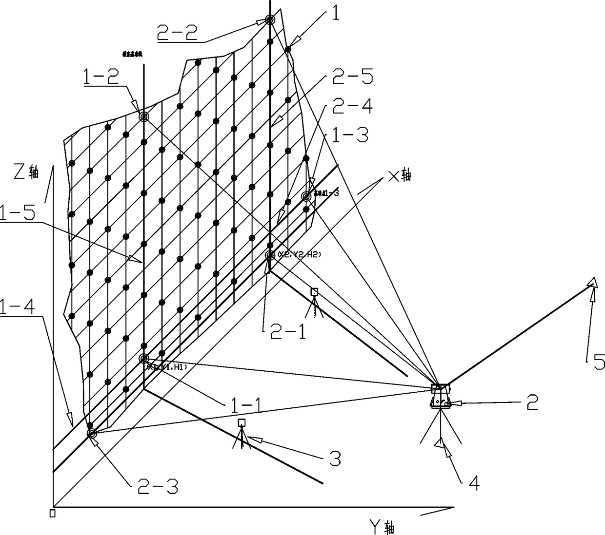 A Measuring Method Applicable to Fast Lofting Anchor Bolt Hole Position in Large-scale Underground Cavern