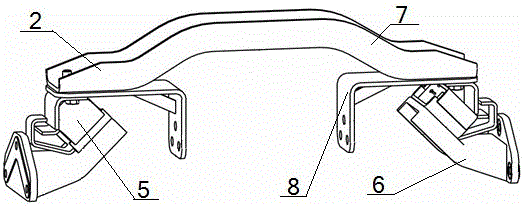 An inverted V-type powertrain suspension device and an assembly method for its rear suspension