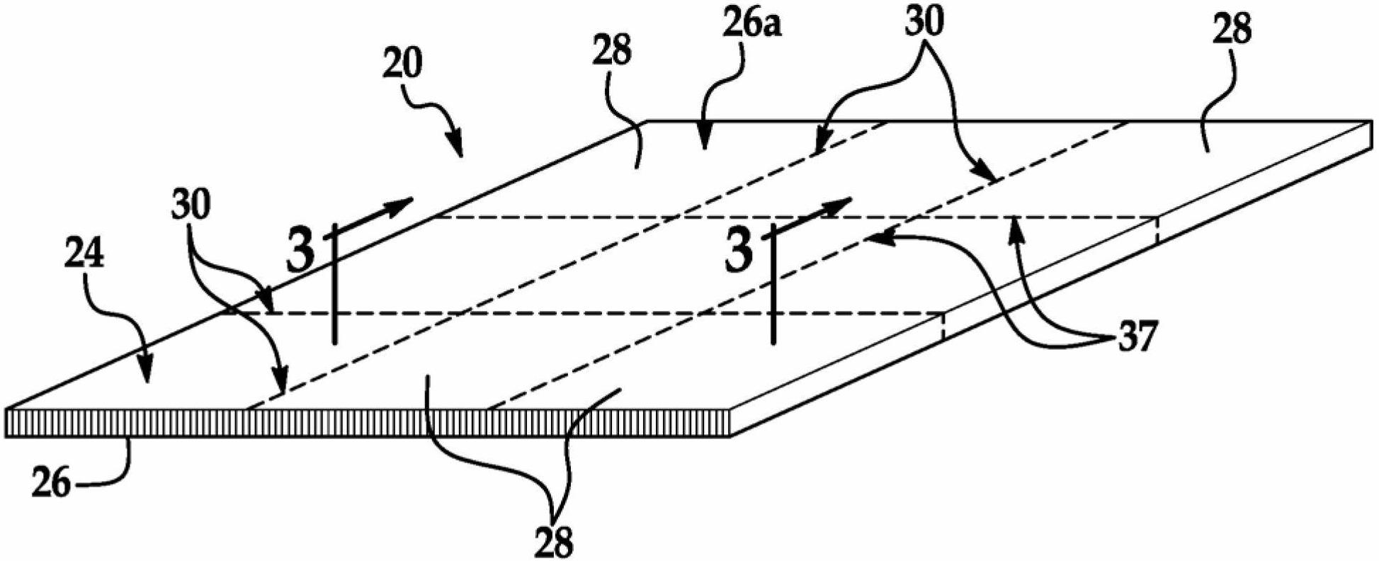 Sandwich structure having arrestment feature and method of making the same