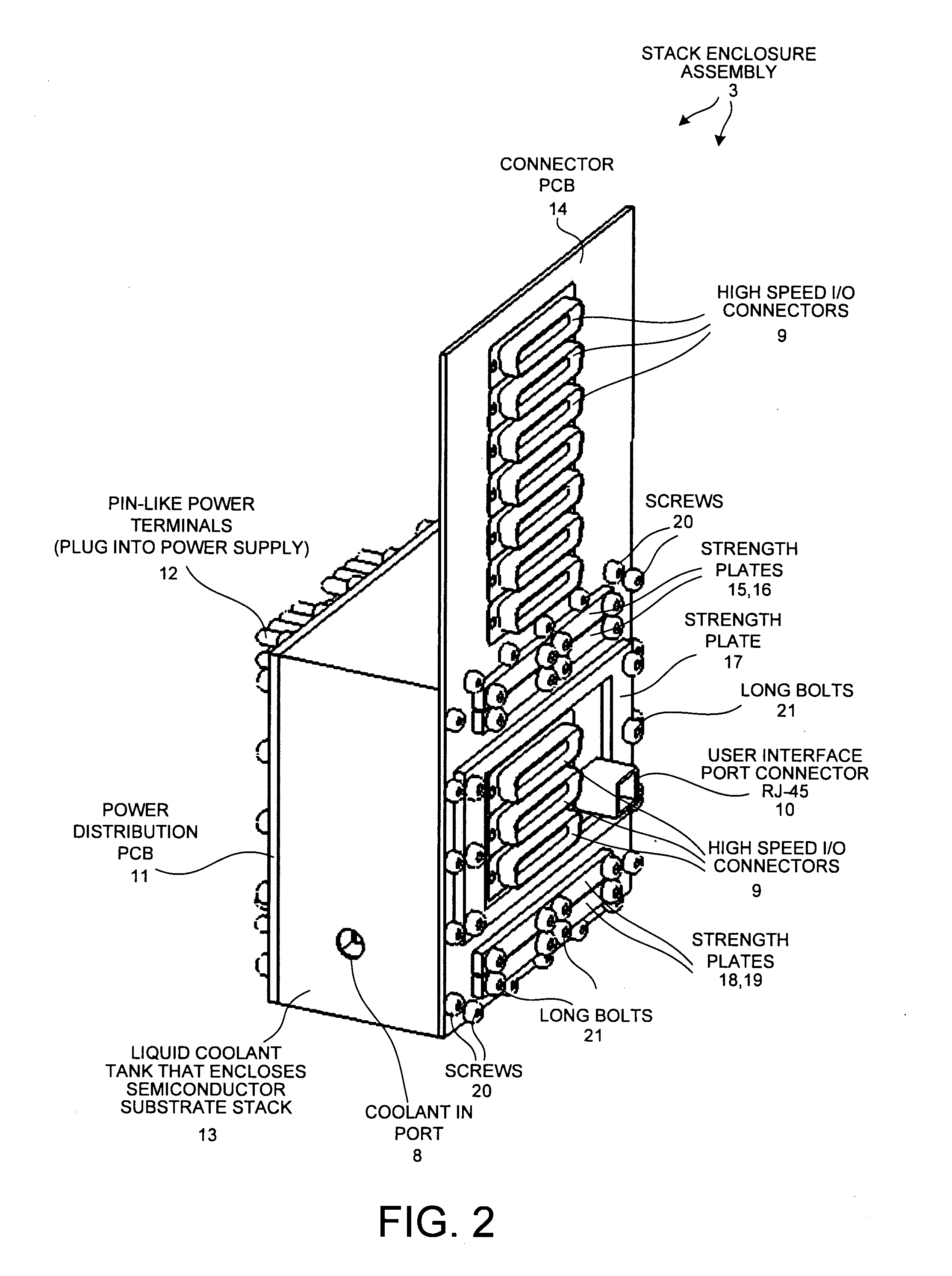 Comb-shaped power bus bar assembly structure having integrated capacitors