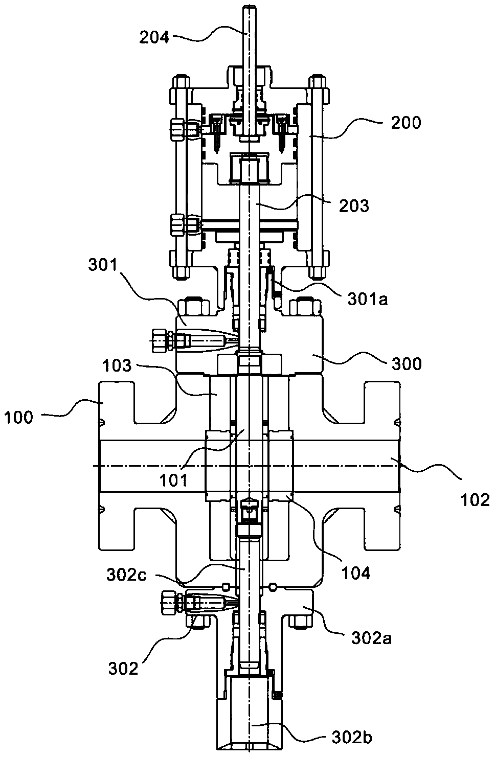 Non-penetrating type hydraulic valve piston device
