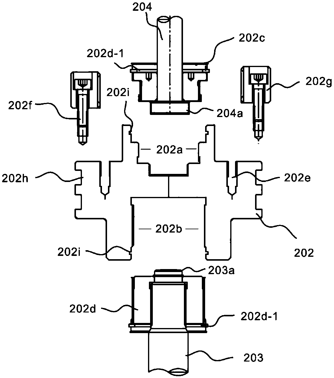 Non-penetrating type hydraulic valve piston device