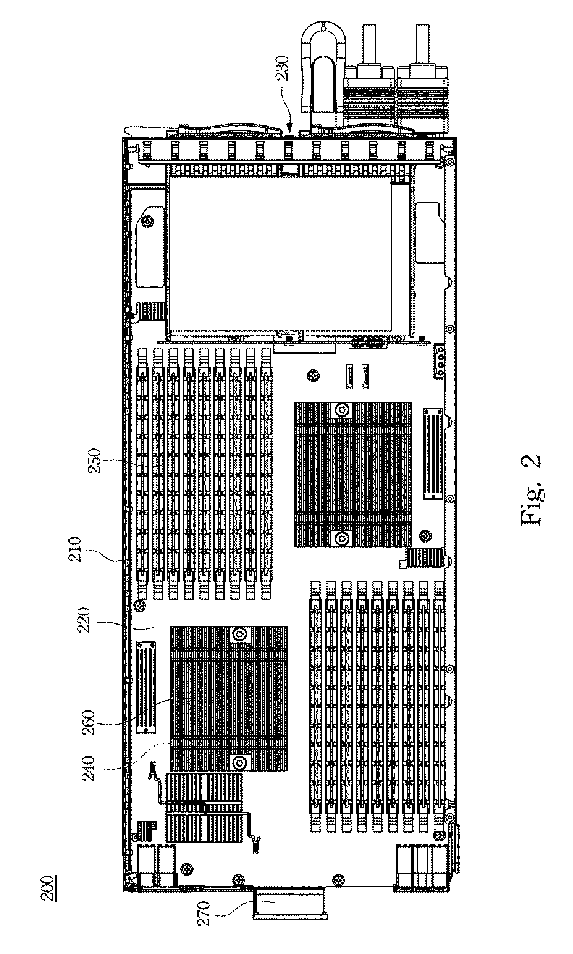 Server device with a storage array module