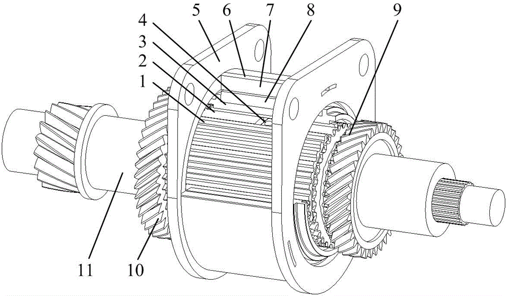Electric coupling-type gearshift