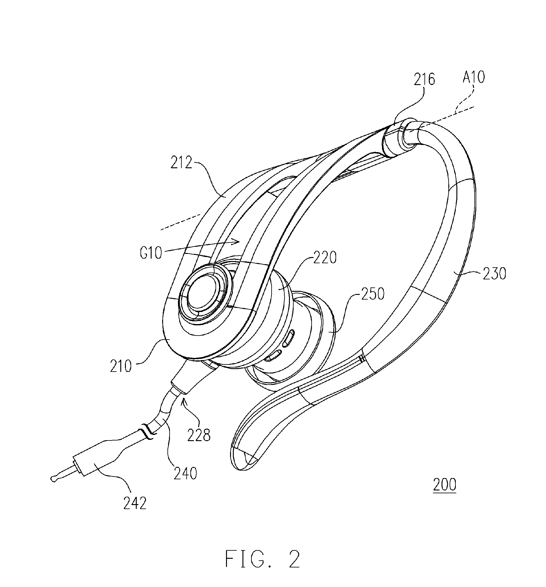 In-ear type earphone with an ear hanger