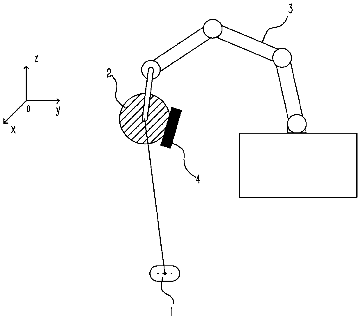 Magnetic control robot interaction distance monitoring device and method