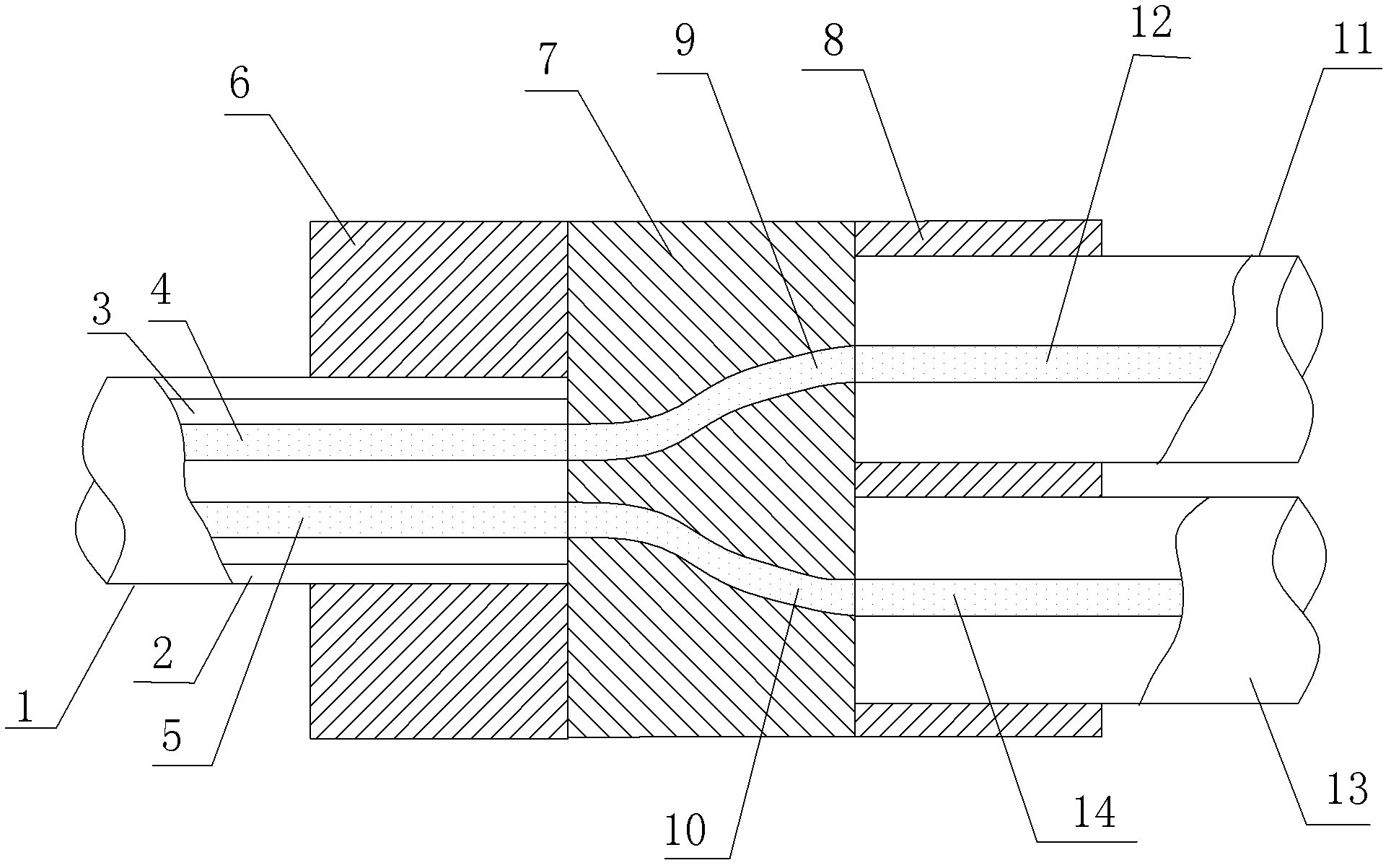 Two-core optical splitter