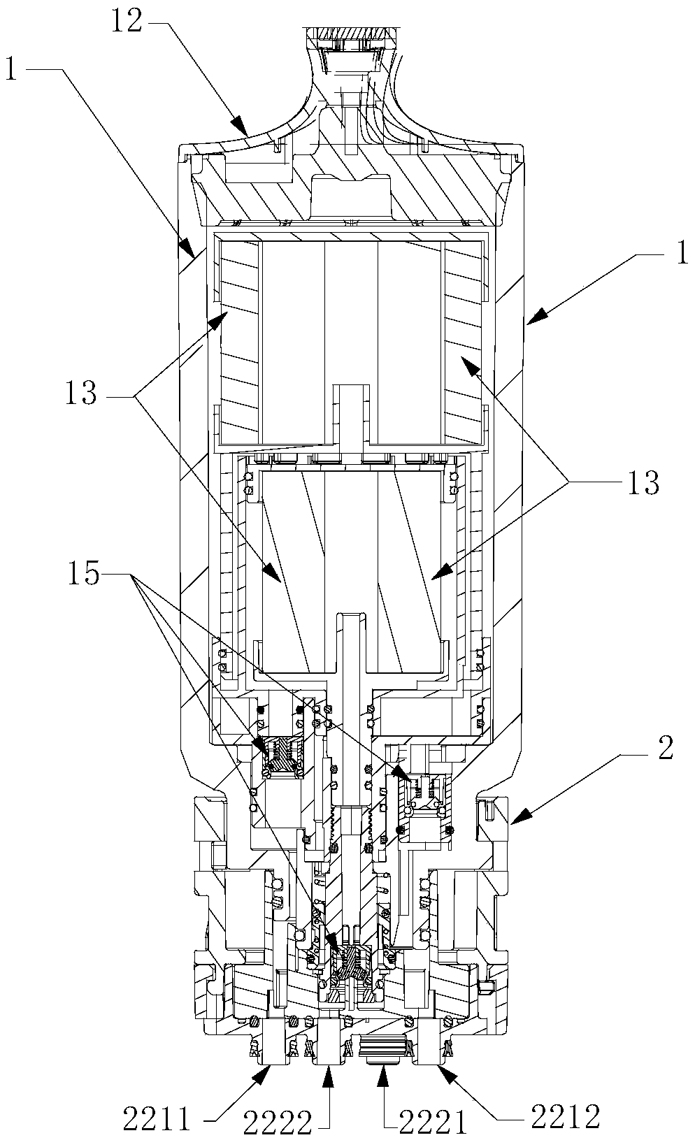Water-purifying filter element structure