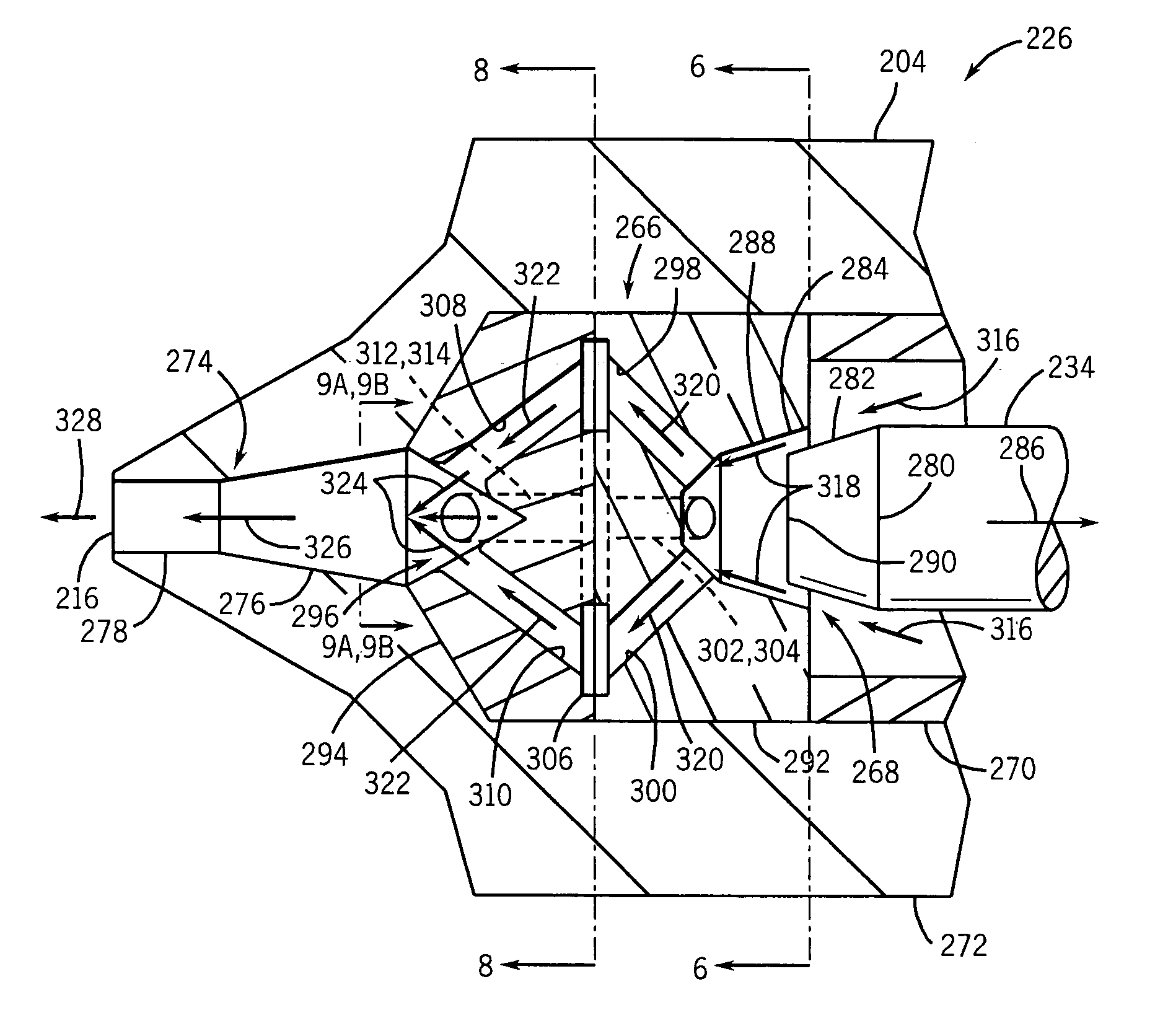 Spray gun having mechanism for internally swirling and breaking up a fluid