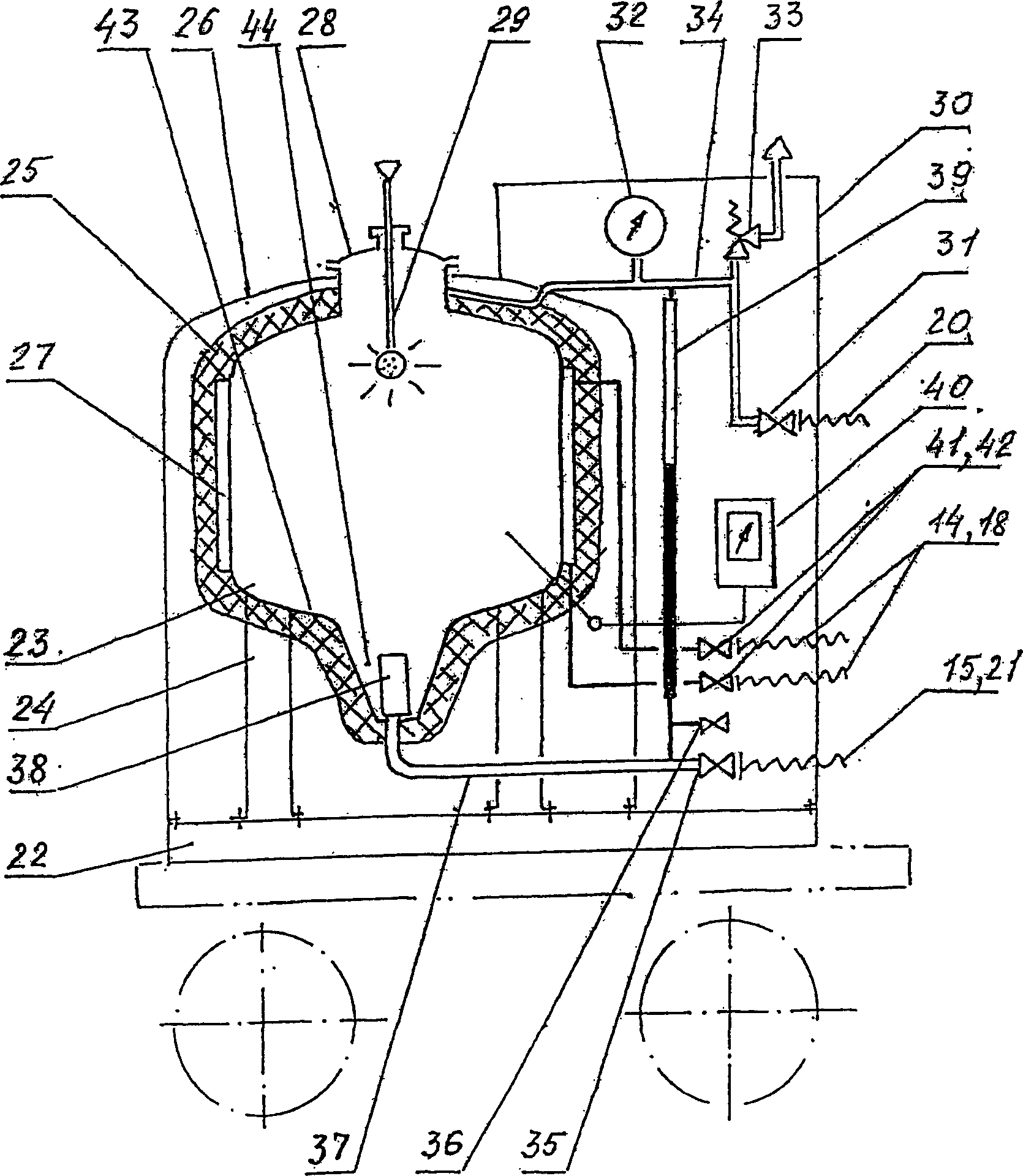 Device for producing beer and a unit for after-fermentation