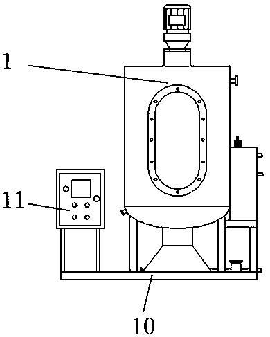 Treatment and recovery device for mixed waste emulsion