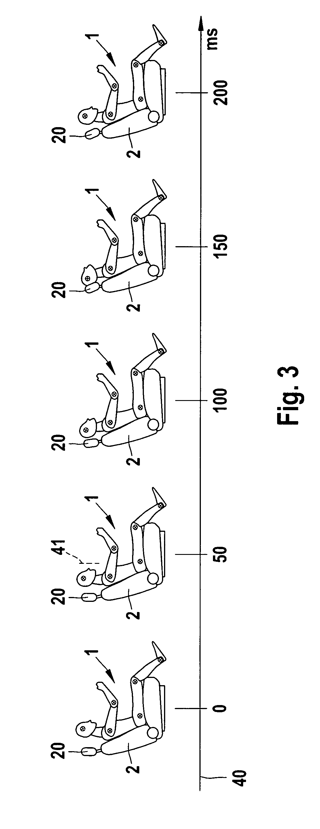 Passenger-protection device in a vehicle