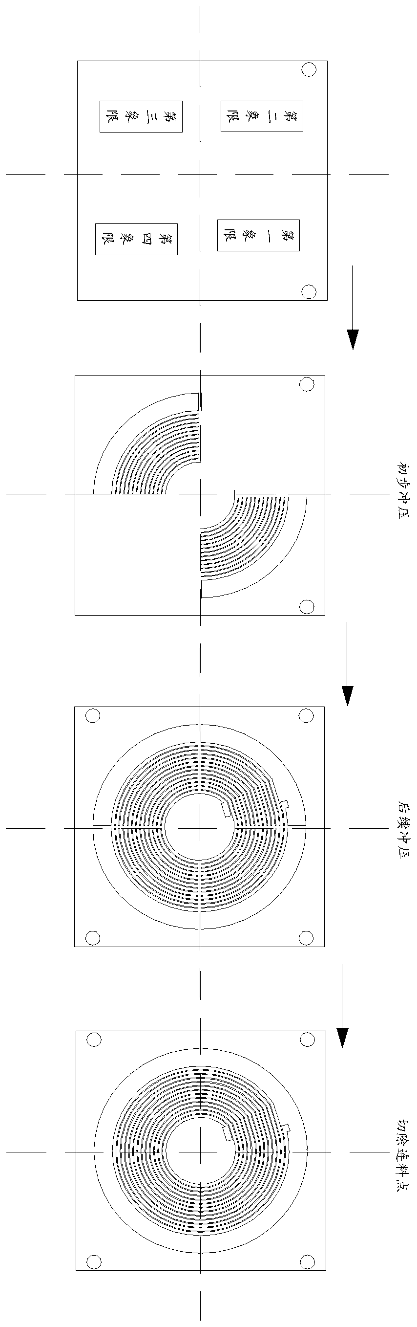 Manufacturing method of charging coil stamping