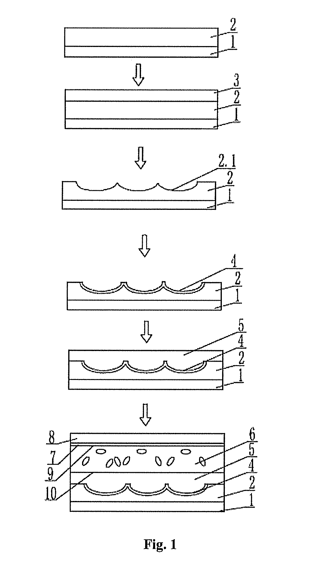 Method for producing 2d/3d switchable integral imaging liquid crystal cell, and liquid crystal cell