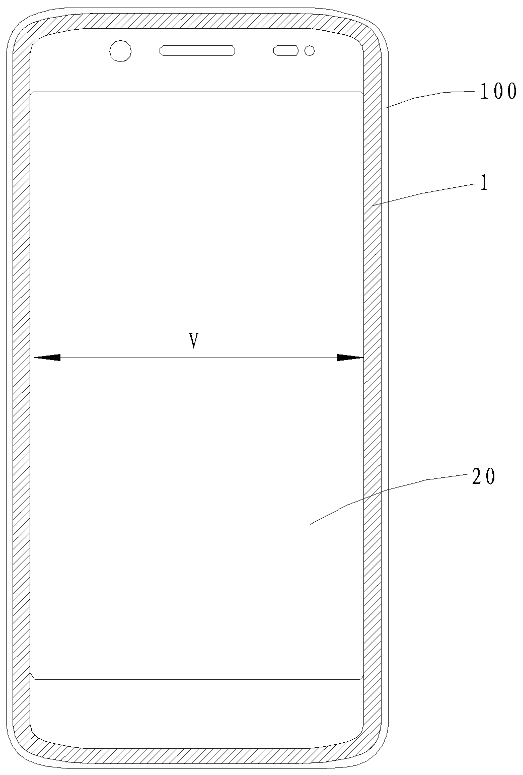 An anti-fragmentation display device and mobile terminal