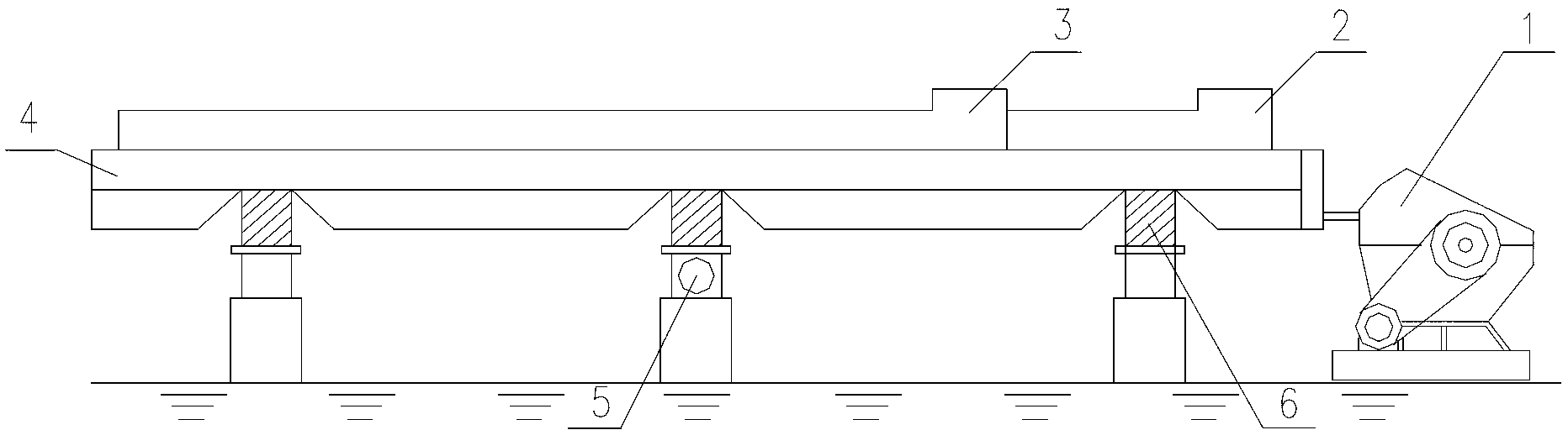 Shaking table for pre-concentrating vanadium by performing ore dressing on vanadium-containing stone coal